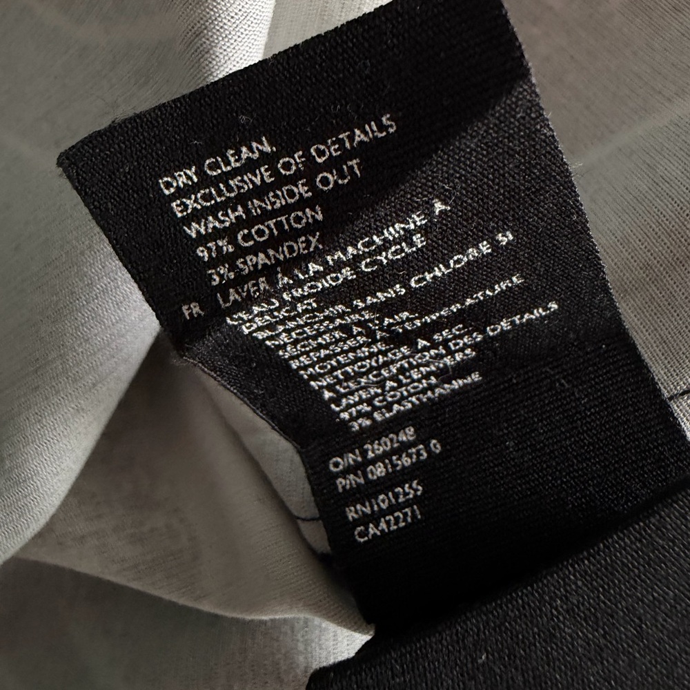 Cos short-sleeve midnight blue cotton shirt with black and gray detail - Picture 3 of 4